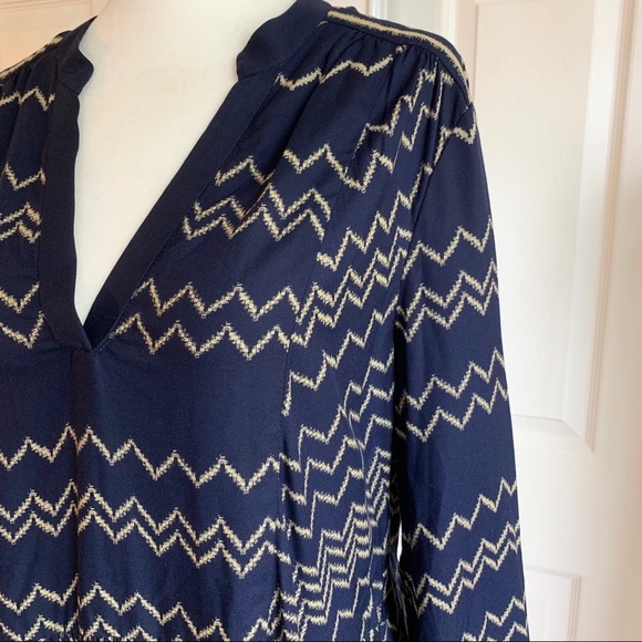 Anthro Holding Horses Navy Boho Babydoll Dress - Picture 3 of 6